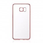 Wholesale Samsung Galaxy S6 Edge Plus Crystal Electroplate Hybrid Soft Case (Rose Gold)